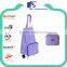 Wellpromotion supermarket foldable polyester shopping trolly