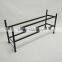 12 Pairs 4 Tier Powder Coating Eco Friendly Mat Black Shoe Rack
