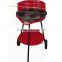 Kettle ceramic charcoal bbq grill with cover and 2 wheel for easy moving