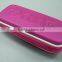 GC--Offer pink leather Covering pu EVA hard pencil bag/case
