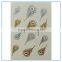 new type gold and silver body printing temporary tattoos