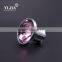 1 1/3 inch depression pink T shape brass base chrome plated glass knob