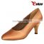 low heel satin and pu material dancing shoes, modern dance shoes high quality