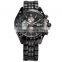 CURREN Black Men's Stainless Steel Analog Date Sport Quartz Watch