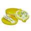 Double layer lunch box with handle