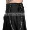 Dark Street style gothic pleated straps utility kilt (ROCK018)