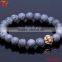 2016 new natural stone stretch bracelet, products gray natural stone bead men bead bracelets