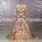 RSE689 Long Sleeves Bronze Indian Beaded Dresses For Muslim Mother Of The Bride