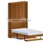 Modern Style Wooden Wall Murphy Bed Mechanism Hardware kits with Bookshelf and Desk