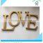 freestanding wooden letter golden wooden letter