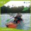 PC clear bottom hull 2 seat carbon fiber kayaks transparent for sale