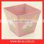 White Square Metal Outdoor Oval Planter Flower Pots