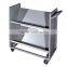 steel book cart book carrier book conveyor with wheels V-shape bookend