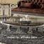 Royal luxury stainless steel hotel/living room furniture marble coffee table center table B818
