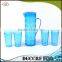 NBRSC set of 5 pcs plastic ps cold water jug drinking water kettle tea pot water jug with cups