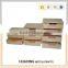 Natural pine wood wooden drawers