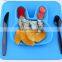 FDA approved rabbit silicone placemat for kids children dinner plate