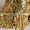 Interior Design Used Hanging Golden Metallic Fabric Curtain