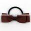 Wholesale baby girls pink grosgrain ribbon elastic hair band with rubber