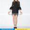 Women Fashion Black Lace Cocktail Dress With Flutter Bell Sleeves