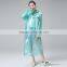 Green Promotional Wholesale Adult Practical 100% PVC Raincoat Fabric