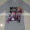 2013 latest design mechin printed girls cotton long sleeve t-shirt