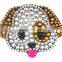 Custom Smile Sunglass Rhinestone Sticker Self Adhesiva Acrylic Stone Emoji Sticker