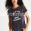 MGOO 2017 Summer Lace-up Graphic T-shirt With Grommets Ladies Sublimation Print Design Fashion T Shirt