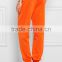 Girls latest fashion printed jersey track pants with color logo printing