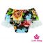 66TQZ460 Lovebaby Fancy Girl Ruffle Short Printed Flowers Pants Suits For Baby Gilrs Wear