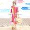 S60712B 2017New summer white embroidery horn sleeve dress baby girls tassel thin A word dress