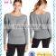 crew neck plain shirt for women latest design sweatshirt