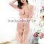 Foreign trade lingerie high-end European and American big sexy lace of the dress code black pajamas containing three eyelash sui