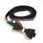 PU Leather Belt Waistband Bowknot Gold Plated Black Adjustable