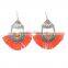 XP-TE-2169 Handmade Fashion Colorful Lady Seed Bead Tassel Earring
