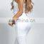 Fantastic White Strappy Lace Cut Out Bustier Women Dress (16110202)