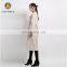 China Supplier Fashion Creamy White Coat Woman Winter