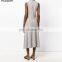 High Fashion Women 100% Wool Tie Neck Sweater Dress