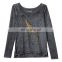 Children Latest Dress Style, Girls 7- 16 High-Low Long Sleeve Graphic Design Tee