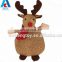 Custom Christmas Cute Plush brown milu deer toys with scarf