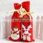 Merry Christmas red wine bottle cover bags ,Christmas home party decoration cover for bottle