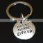 Soccer sports never give up custom key chain for promotion