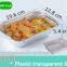 100 Pack Rectangular Aluminum Pans for Baking, Roasting, Broiling, Aluminum Pans with Plastic Transparent Lids, Deep Steam Table Pans (700 ML)