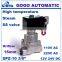 GOGO 2 way SS304 high temperature steam hot water pilot piston solenoid valve G3/8" 220V AC Orifice 15mm normal close SPZ-10