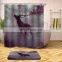 i@home wholesale polyester fabric tree deer sunglasses mouldproof shower curtain waterproof