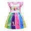 Kids Dress 2020 New Print Cartoon Fiy Sleeves Girls Dress Children Clothes