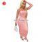 2021 new arrival 8 colors plus size dress solid women casual dress backless max bodycon dress with lady