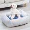 Rectangle Dog Bed Soft Velvet fabric Pet bed for Dogs & Cats with Non Slip Bottom