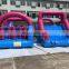 Blow Up Purple Inflatable Bounce Wipeout Race Run Tunnel Bouncy Kids Adult Racing Obstacle Course Inflatable Equipment For Sale