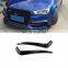 S3 Car Carbon Front Fog Light Cover Splitter Canards for Audi S3 Sedan